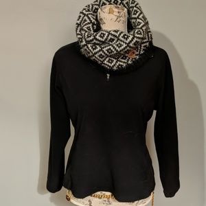 Lands end black fleece (scarf not included)